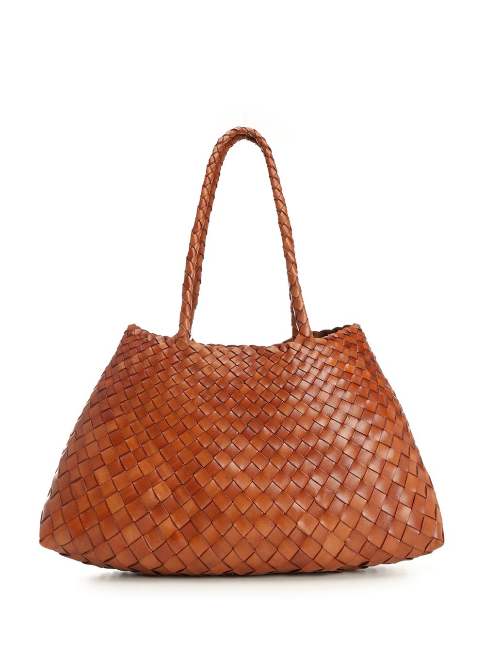 Dragon Diffusion Santa Croce Big Woven Leather Tote Bag Shoulder Bags - Marrone | ccd5e499f89440827827a9e1e00b4d5486682f09