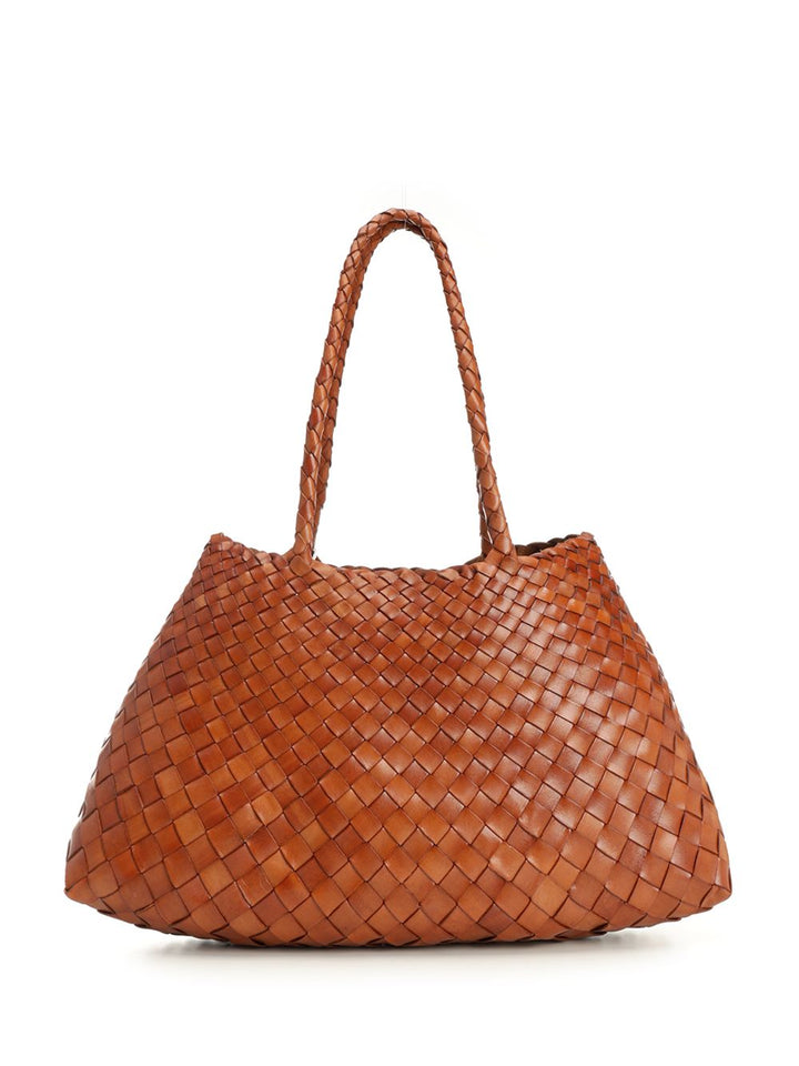 Dragon Diffusion Santa Croce Big Woven Leather Tote Bag Shoulder Bags - Marrone | ccd5e499f89440827827a9e1e00b4d5486682f09