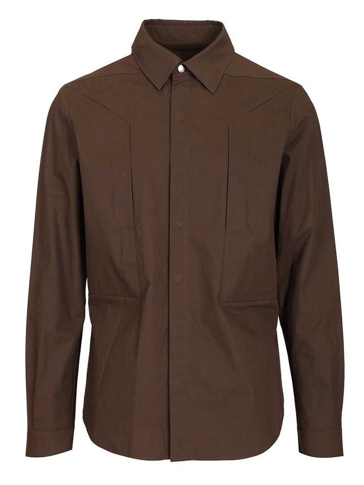 Rick Owens Fogpocket Outershirt Shirts - Marrone | ea92357332fa0f718f580aa3d2f29f312f27304a
