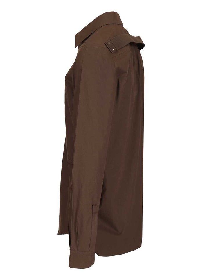 Rick Owens Fogpocket Outershirt Shirts - Marrone | f8ab757639d768ef8e4f804e9b40384981b647d8