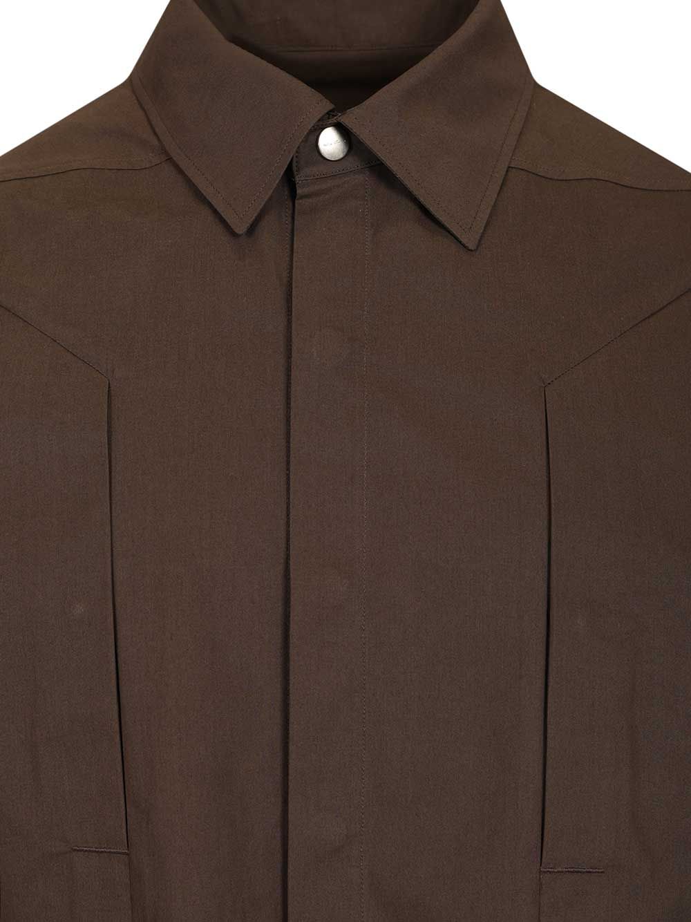 Rick Owens Fogpocket Outershirt Shirts - Marrone | e5d8746a9cf7c69705fbae93ac7614daa7468192