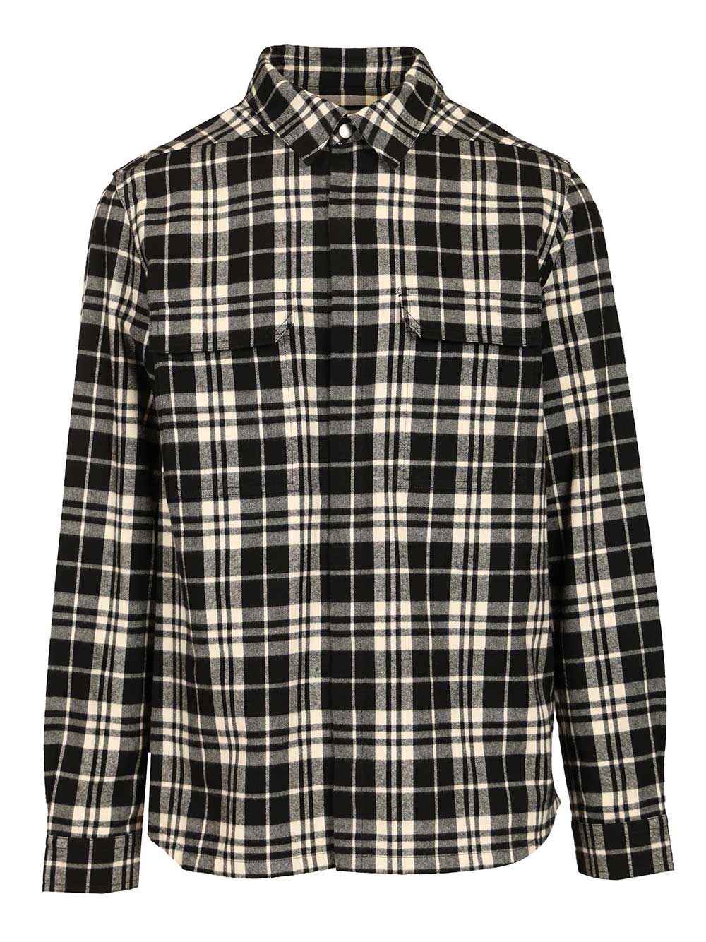 Rick Owens Temple Checked Cotton Shirt Giacche - Nero | dd06951f044a9c9bdb0a8b29e28c0bd56e5b9459