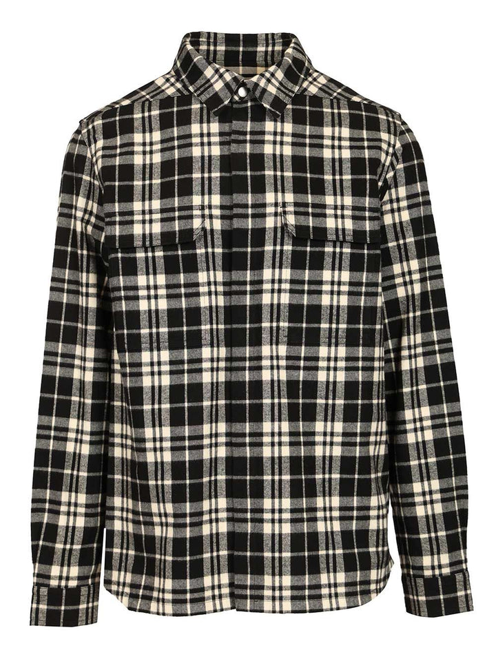 Rick Owens Temple Checked Cotton Shirt Giacche - Nero | dd06951f044a9c9bdb0a8b29e28c0bd56e5b9459