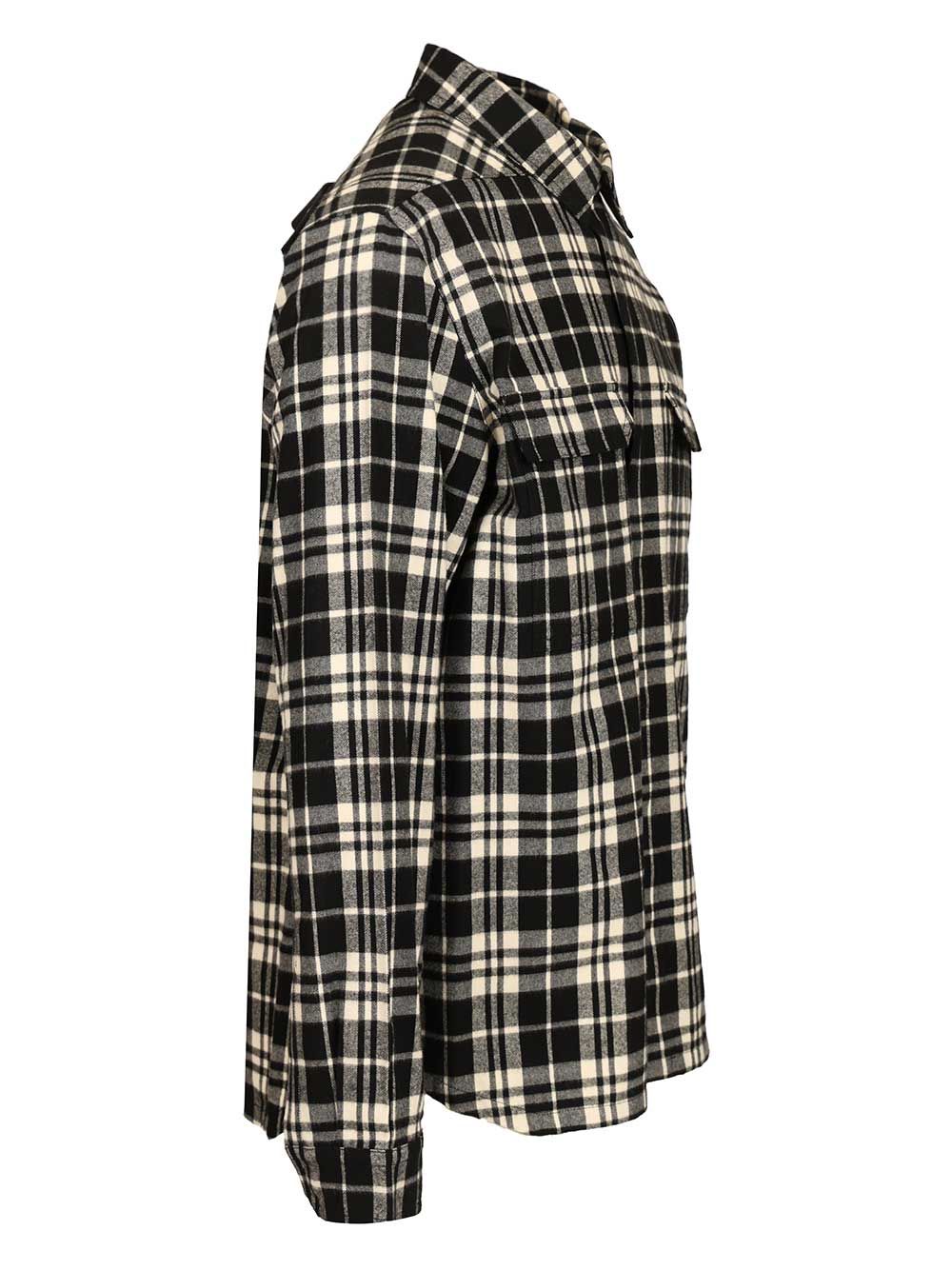 Rick Owens Temple Checked Cotton Shirt Giacche - Nero | 12560efe69f7c2f8e73b9d235b8b95a9b77dcdac