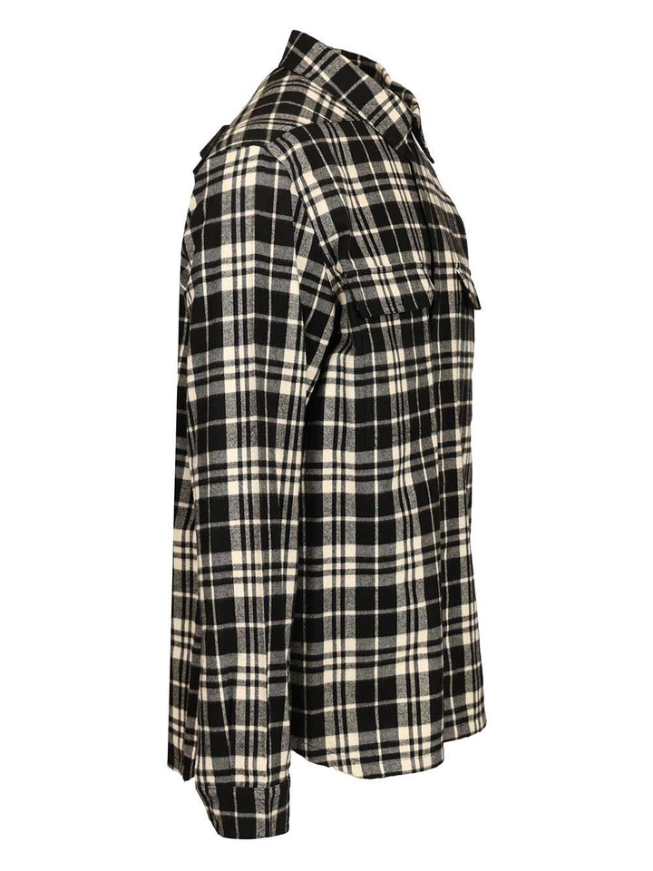 Rick Owens Temple Checked Cotton Shirt Giacche - Nero | 12560efe69f7c2f8e73b9d235b8b95a9b77dcdac