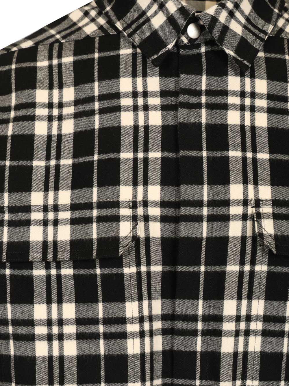 Rick Owens Temple Checked Cotton Shirt Giacche - Nero | 8366f2f6c21b92c5839e8a9a1bb1e0b30b1ffc21