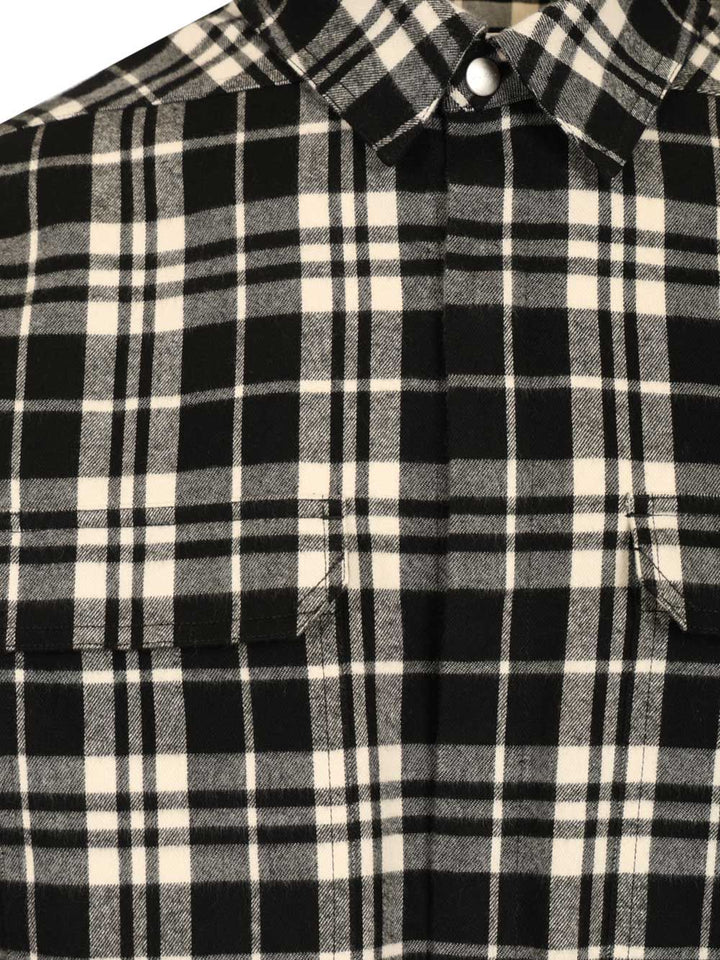 Rick Owens Temple Checked Cotton Shirt Giacche - Nero | 8366f2f6c21b92c5839e8a9a1bb1e0b30b1ffc21