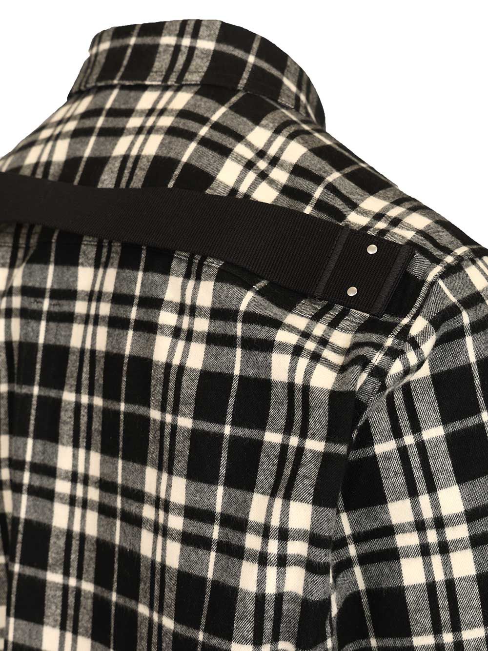 Rick Owens Temple Checked Cotton Shirt Giacche - Nero | 5289160e38769a4c9dc27de91d686eeef69584db