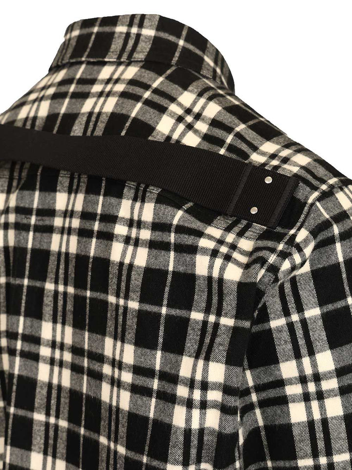 Rick Owens Temple Checked Cotton Shirt Giacche - Nero | 5289160e38769a4c9dc27de91d686eeef69584db