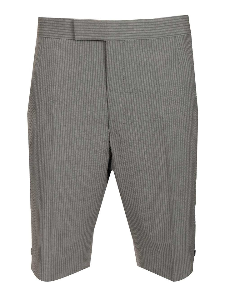 Thom Browne Seersucker Shorts Giacche - Grey | 63a023fdbf4e299d852ef1858040a5489360ad4f