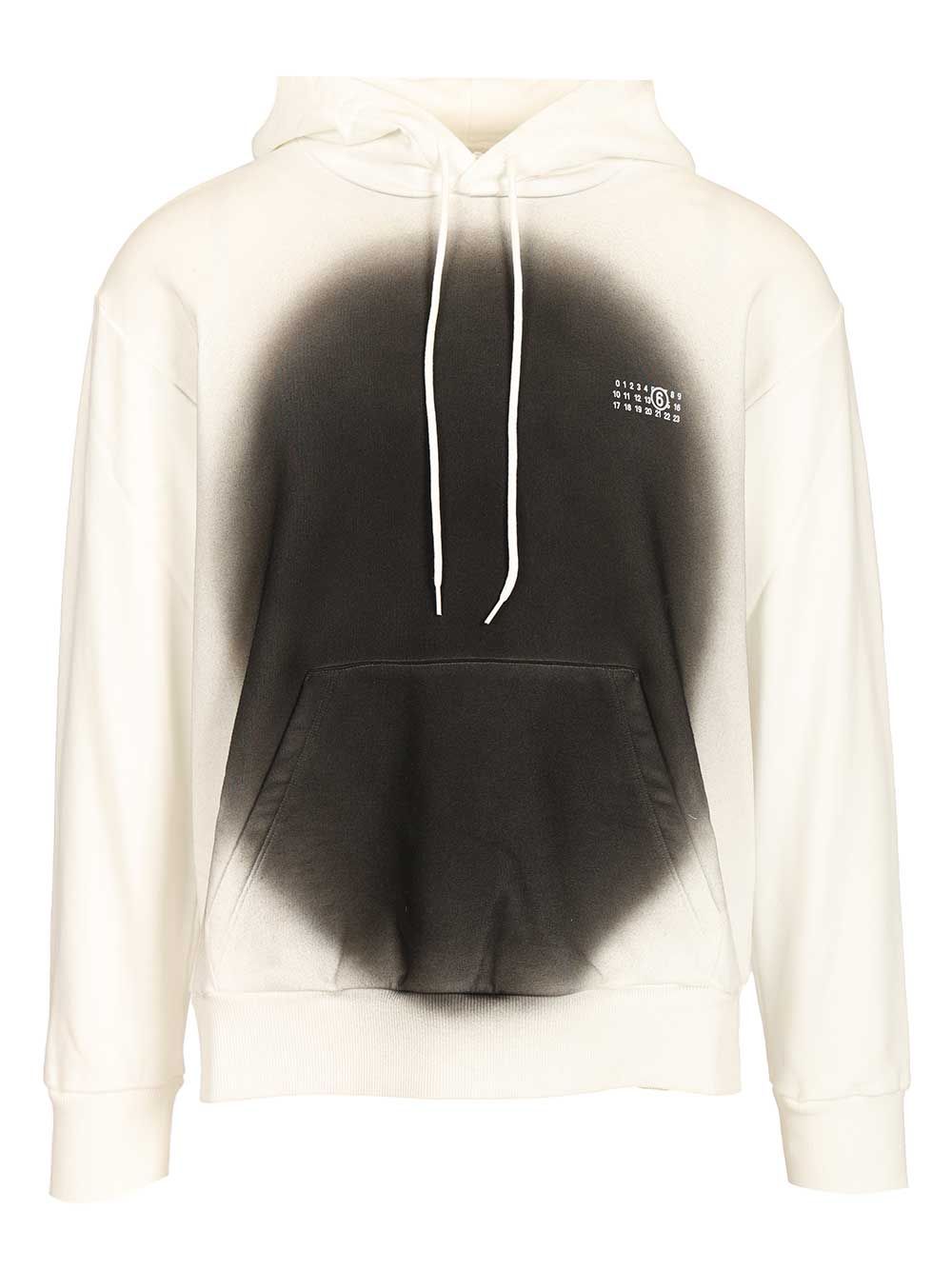 Mm6 Maison Margiela Spray Print Sweatshirt Sweatshirts - Bianco | fa90c26e34e910d4564f69143bec5e2cc309e31e