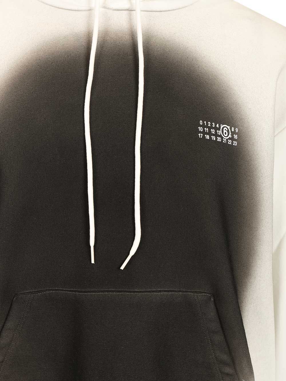 Mm6 Maison Margiela Spray Print Sweatshirt Sweatshirts - Bianco | b7bb4d76c5ad6e55a3f2ffbccbf0f0343872f7ea