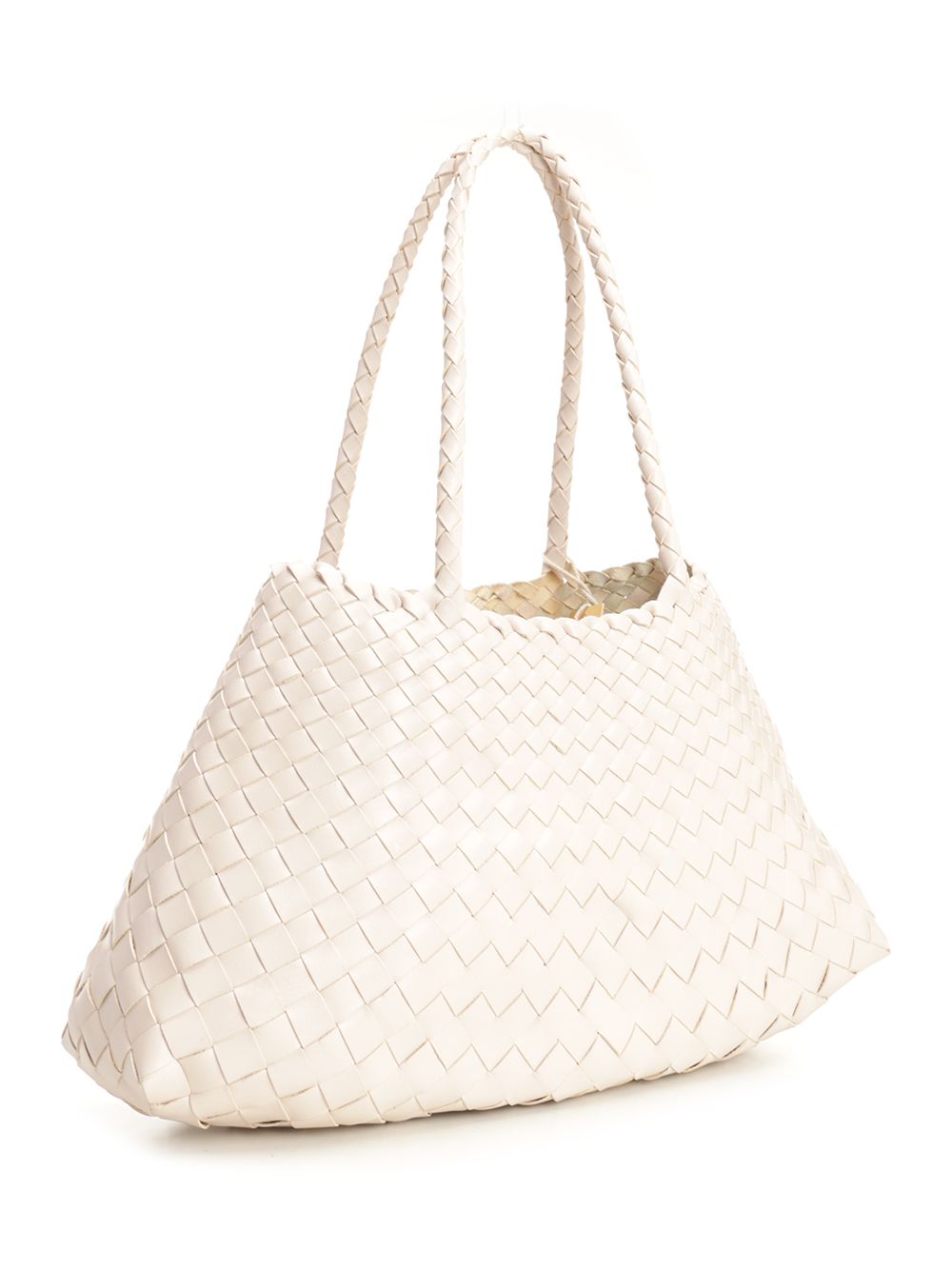 Dragon Diffusion Santa Croce Big Woven Leather Tote Bag Shoulder Bags - Bianco | ab1bc4182e71cb6f8e5e94b0c377a23d2eb9cfc3
