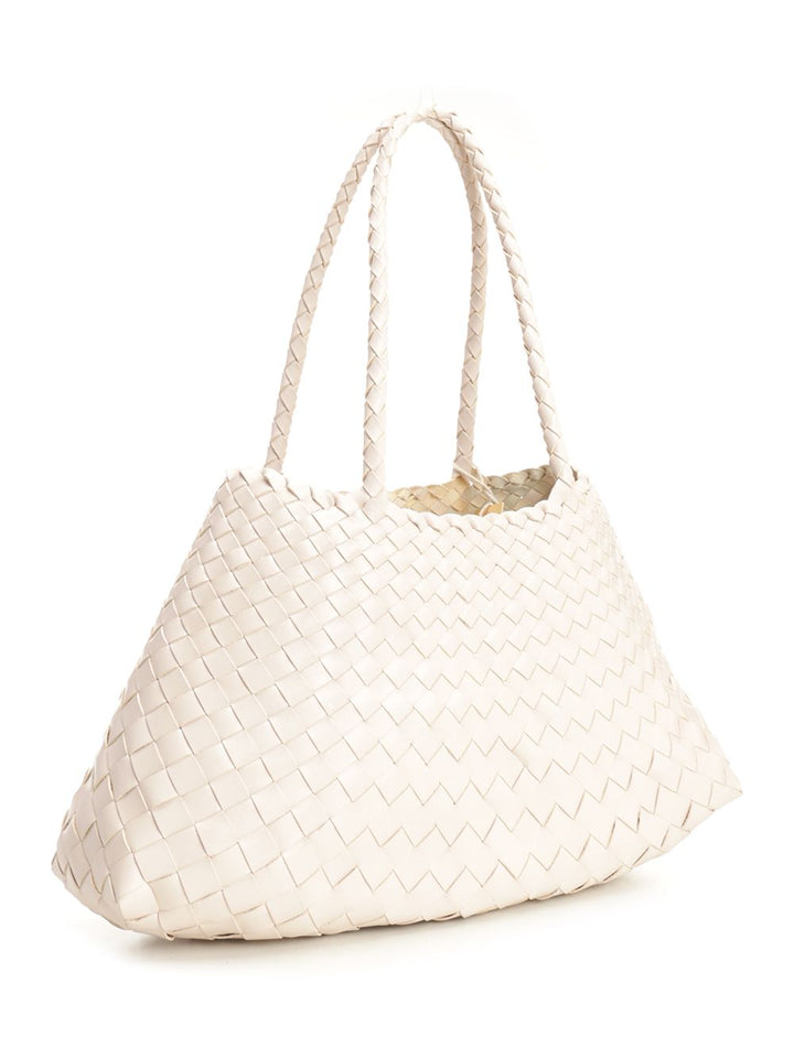 Dragon Diffusion Santa Croce Big Woven Leather Tote Bag Shoulder Bags - Bianco | ab1bc4182e71cb6f8e5e94b0c377a23d2eb9cfc3