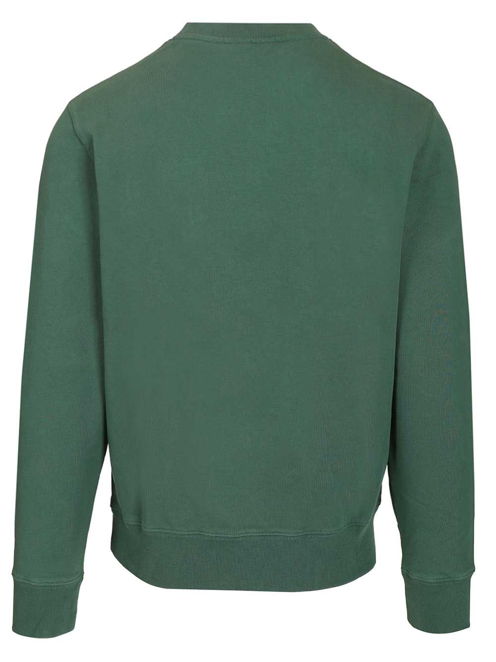 Maison KitsunÉ Fox Head Sweatshirt Sweatshirts - Verde | 3d9c7f4f127d8ee79a016051248cda07f86f4a70