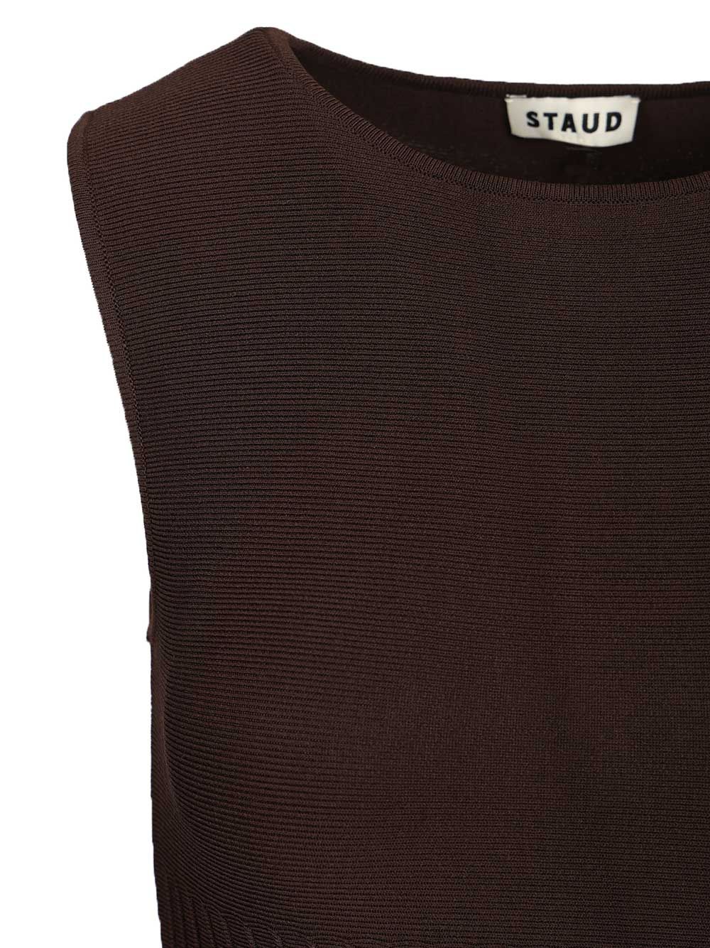 Staud Midi Elyse Midi Dress Abiti - Marrone | 3bd2df429a354d18c3728ecc729fda7a3ab31e0e