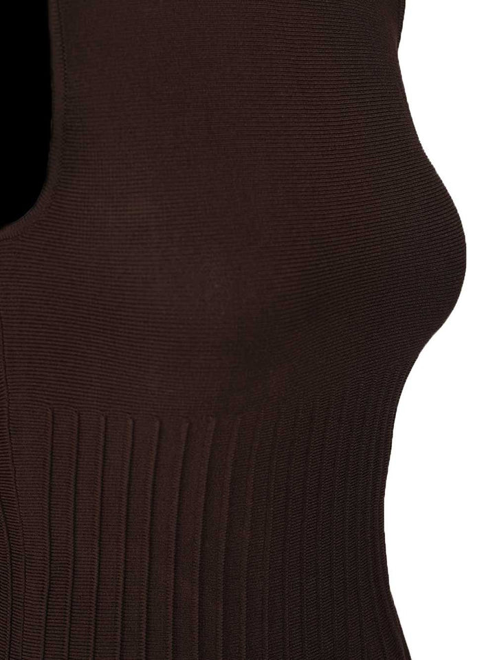 Staud Midi Elyse Midi Dress Abiti - Marrone | 281c0923fbd5afd7a5a0ec43349d3dca51b6a7f5