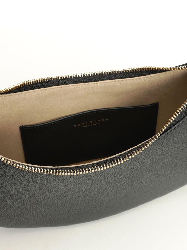 Tory Burch Romy Half Moon Bag Shoulder Bags - Nero | c5bf81503be9565e7c4876a7e0db64540b5adbc3