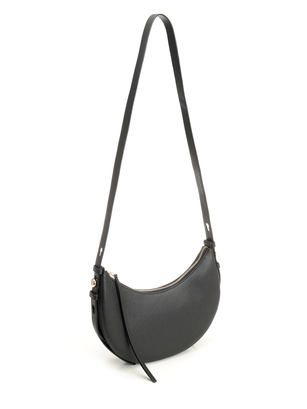 Tory Burch Romy Half Moon Bag Shoulder Bags - Nero | 4244caec3c40c0cf50c3e0c7d8b8bbb58be72cb3