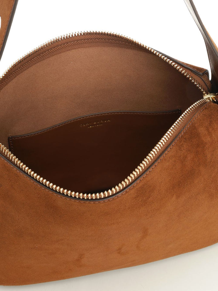 Tory Burch Romy Suede Shoulder Bag Shoulder Bags - Marrone | e1cc61aa51e5d2c1b9878a6a9844637078232bbe