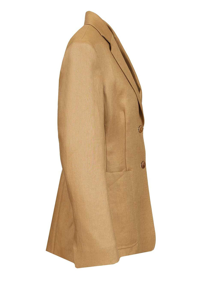 Max Mara Linen Blazer Giacche - Beige | 7763f2124c9803274b7caf89601cac4a7cea01d0