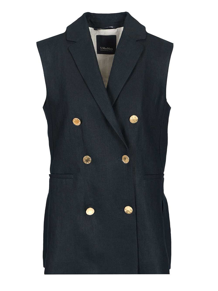 'S Max Mara Double-Breasted Vest Giacche - Blu | 7699f1423673d357669889ae48eaff9da92345cb
