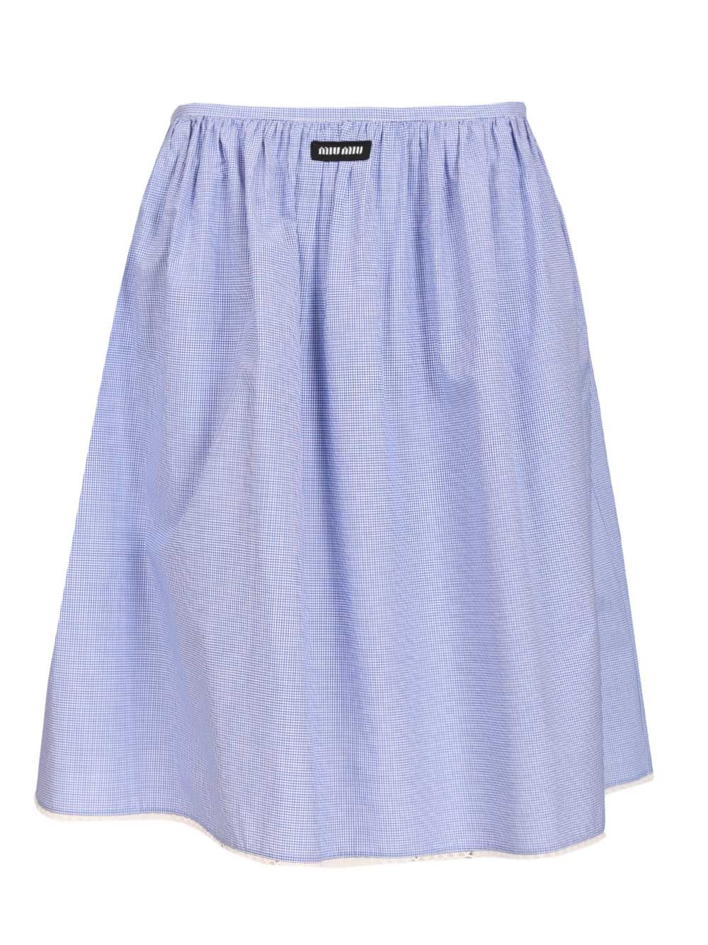 Miu Miu Gingham Skirt Gonne - Multicolor | 4b0c0dba3b4e4d729500da706246049cfde2210b