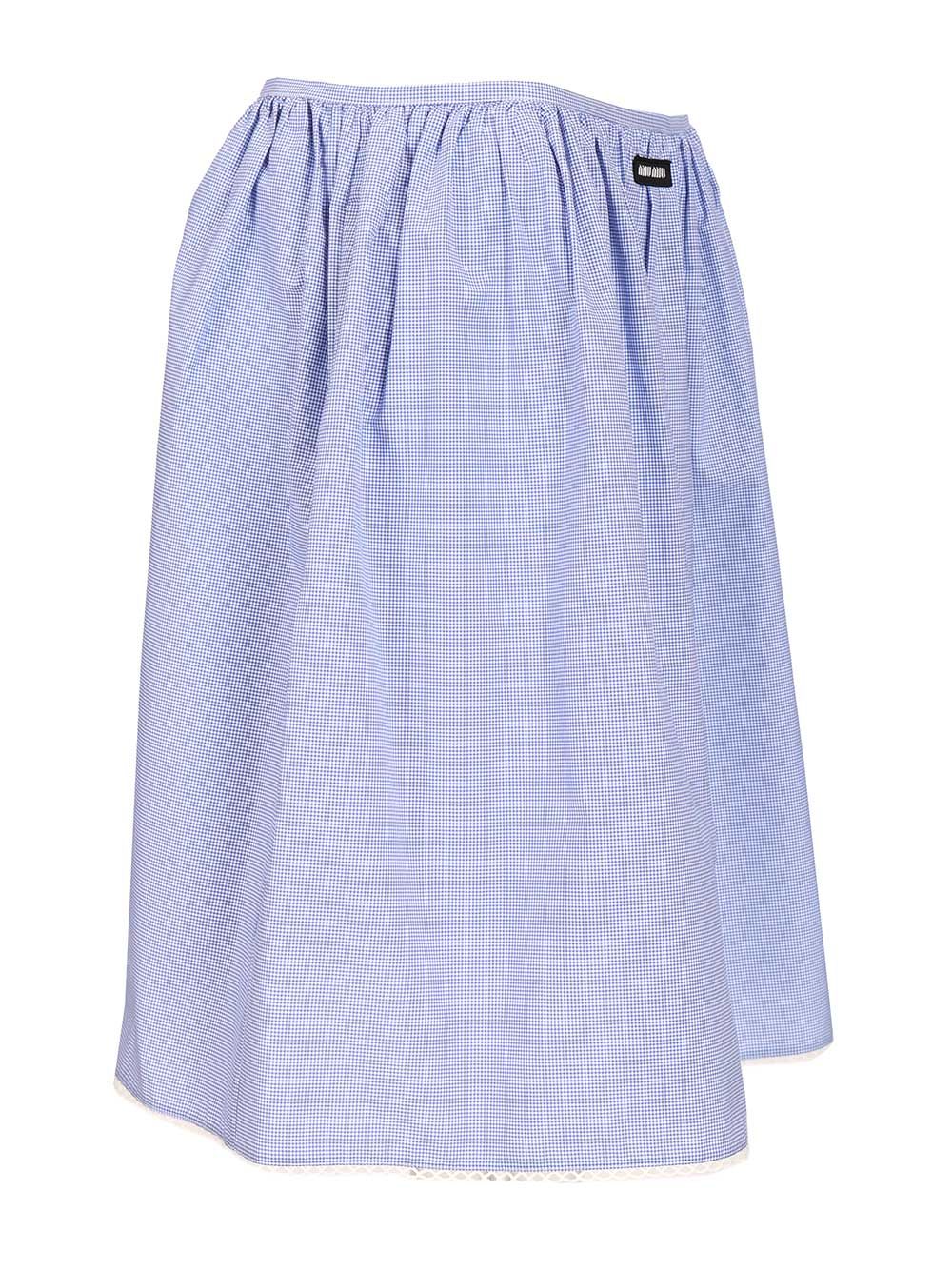 Miu Miu Gingham Skirt Gonne - Multicolor | 65c2785b8bfb1789c4f497acd0c9b46040a93d07