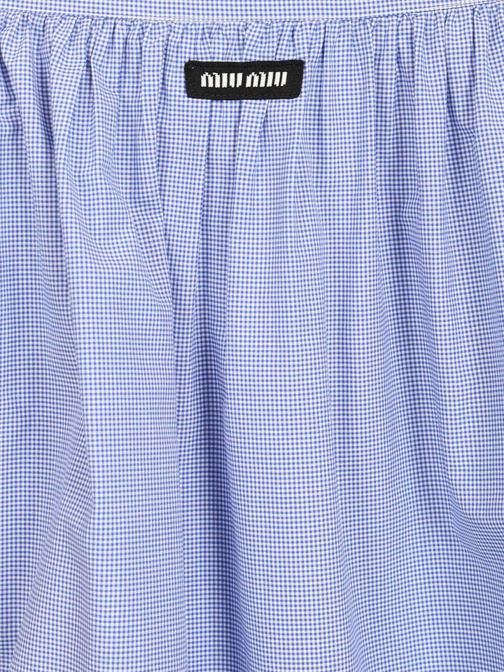 Miu Miu Gingham Skirt Gonne - Multicolor | 064bba7fbe753e237505181aab2797d8a0c975c7