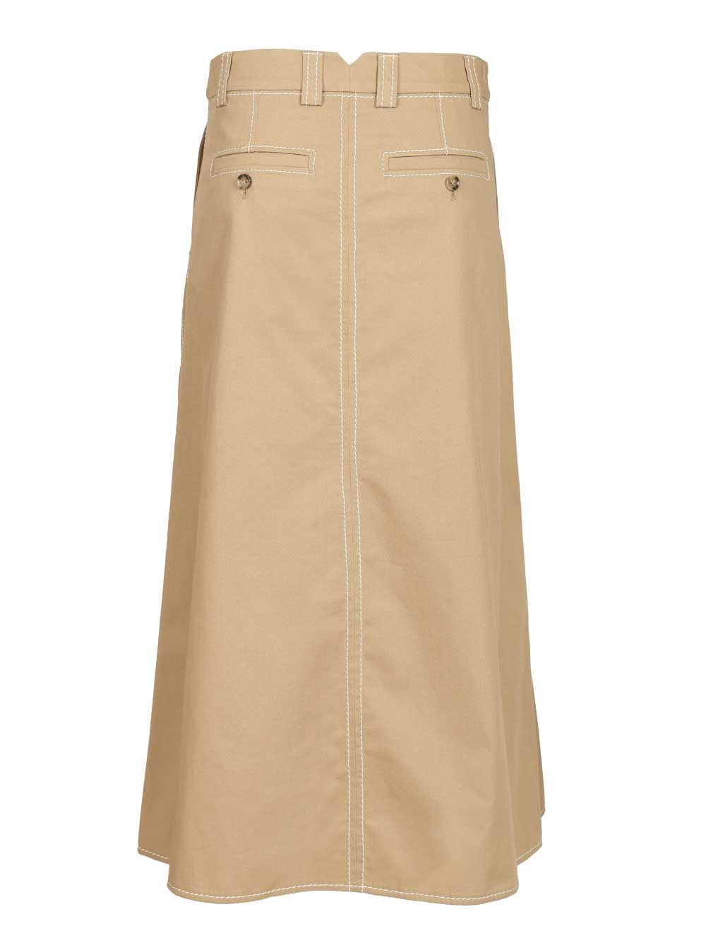 Ami Long A-Line Skirt Gonne - Beige | 5f02f89ed29e4733fffcd41957a6a63221bf5706