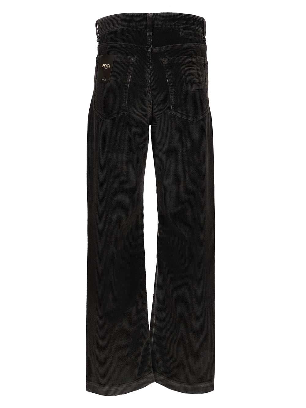Fendi Corduroy Trousers Jeans - Nero | 6e2396c784d18ffaa3f5d7669e010ba7016107cc
