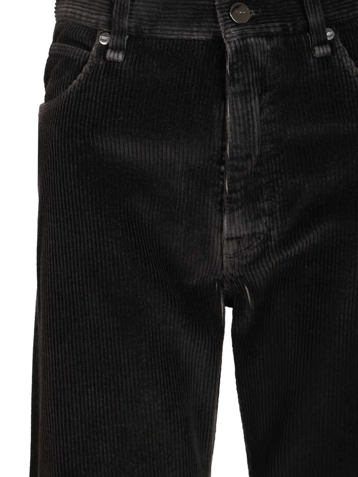 Fendi Corduroy Trousers Jeans - Nero | 09c879b78359b15cebac6e1c8773bfbd828e7ee4