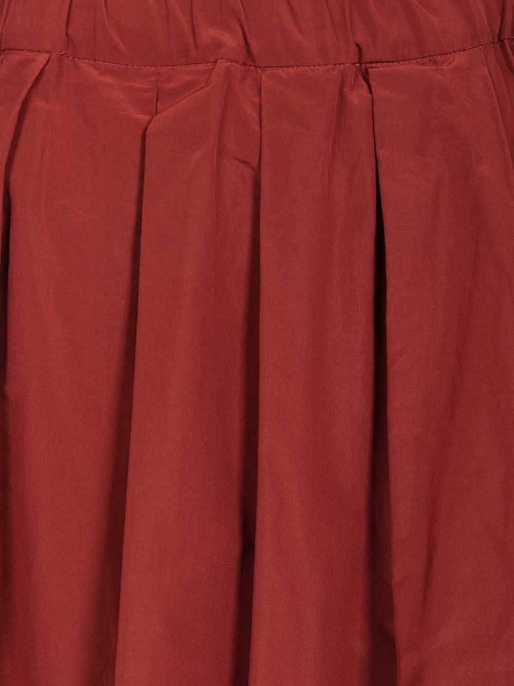 Weekend Max Mara Long Pleated Taffeta Skirt Gonne - Rosso | e09b42d29d8d22cdc5212e840823bc0c9d7e6a0a