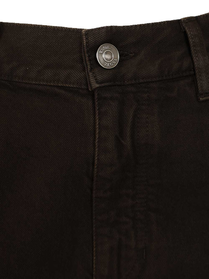 Ermenegildo Zegna Roccia Jean Jeans - Marrone | a02c9ace57e30b6bb881cee3fdf33543e9313541