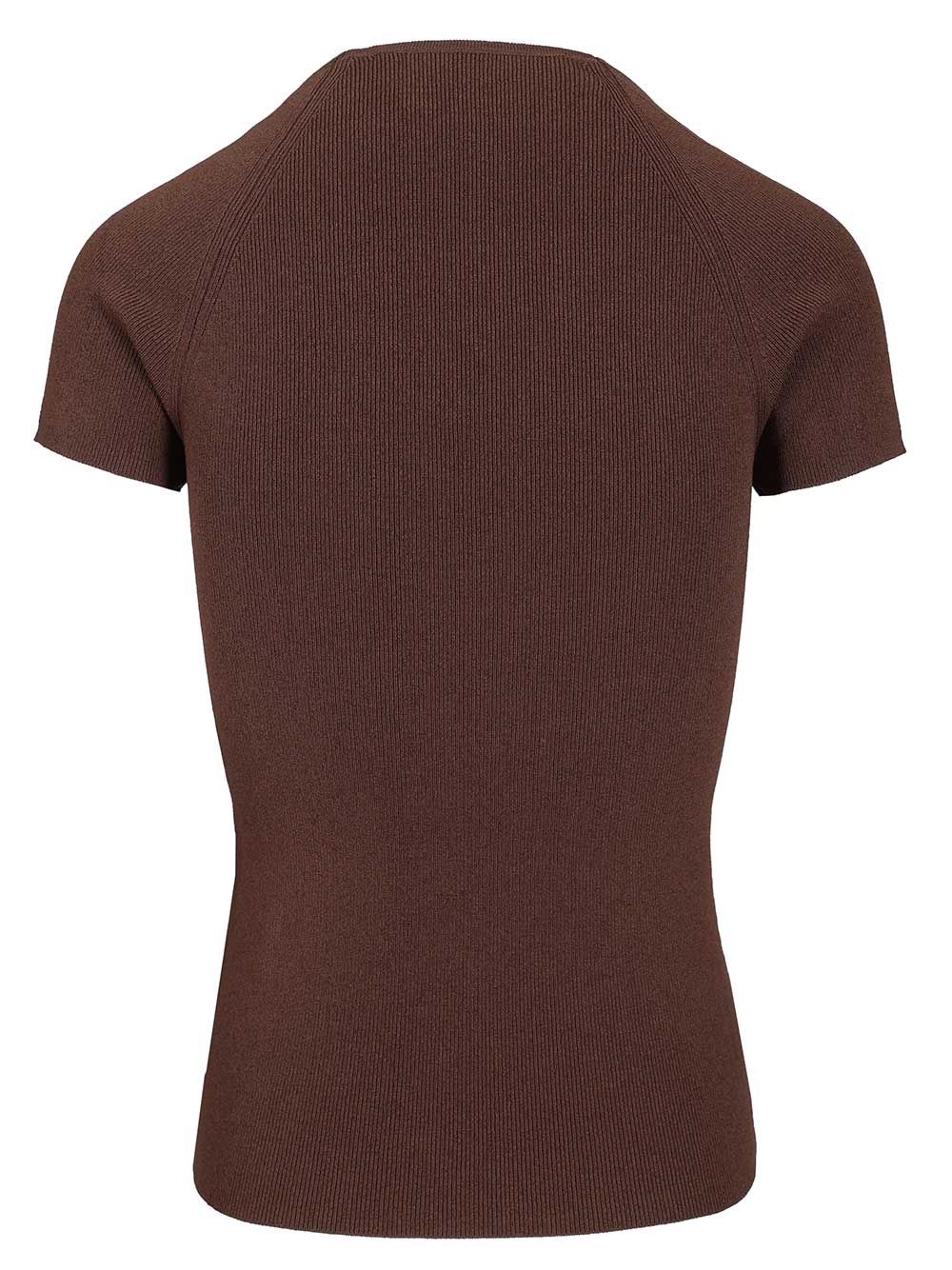 Federica Tosi V-Neck Sweater Top - Marrone | 9a436f4728a1dc5c31971be4402d7a811958e609