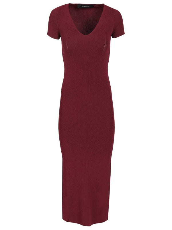 Midi Dress Abiti Bordeaux