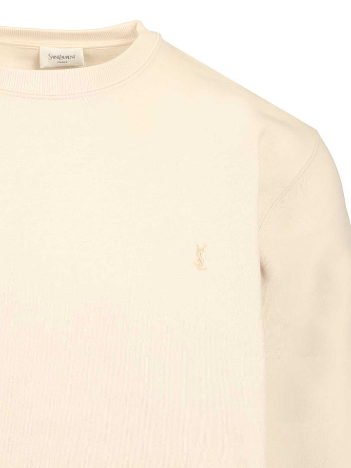 Saint Laurent Cassandre Sweatshirt Sweatshirts - Bianco | 037355510365c52ca30e9e84fcf42cb70500d68a