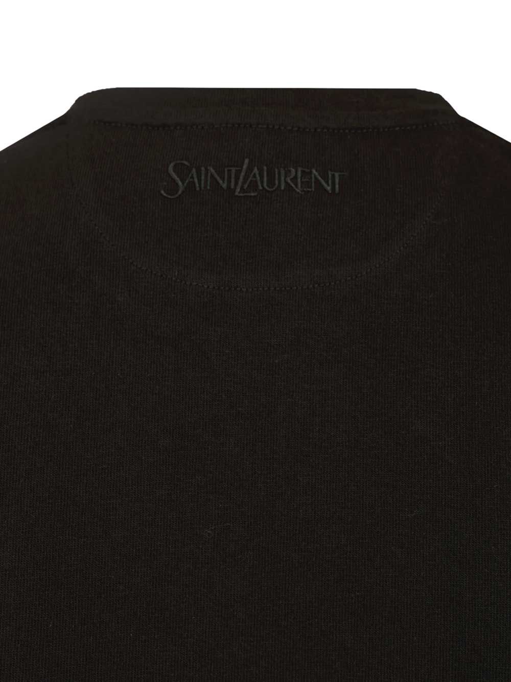 Saint Laurent Crew Neck T-Shirt - Nero | 5bb76a39a3650a23d873ff9c68a2c09b5fb05e67