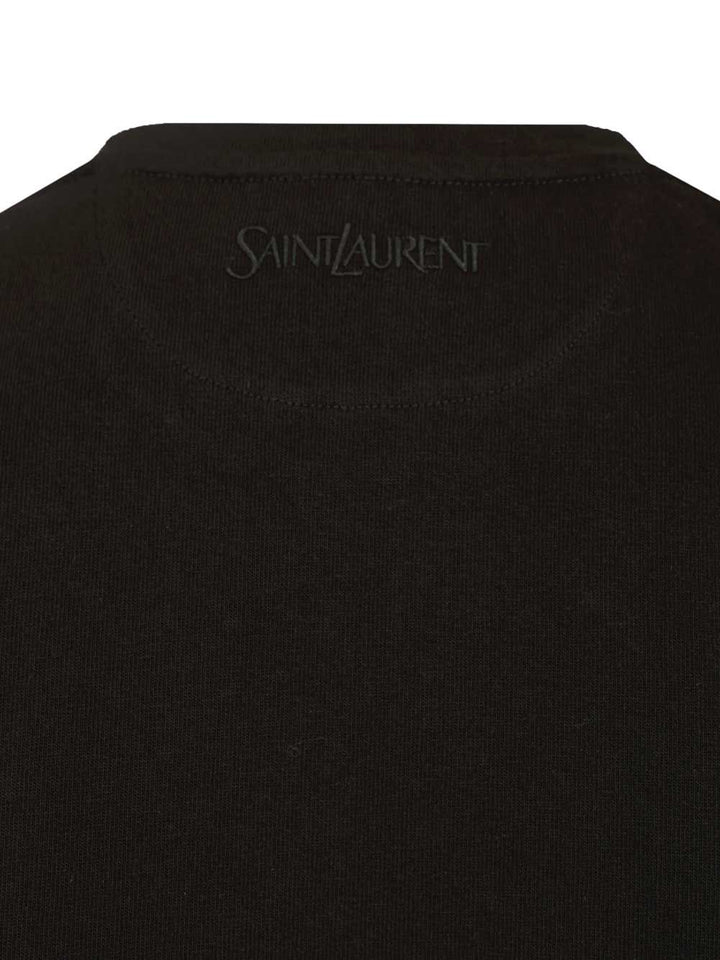 Saint Laurent Crew Neck T-Shirt - Nero | 5bb76a39a3650a23d873ff9c68a2c09b5fb05e67