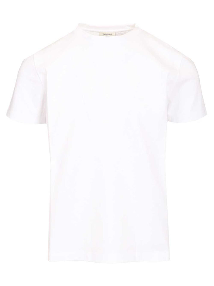 Saint Laurent Crew Neck T-Shirt - Bianco | da3feef95003f794f547e16d6ab5b356ffecc216