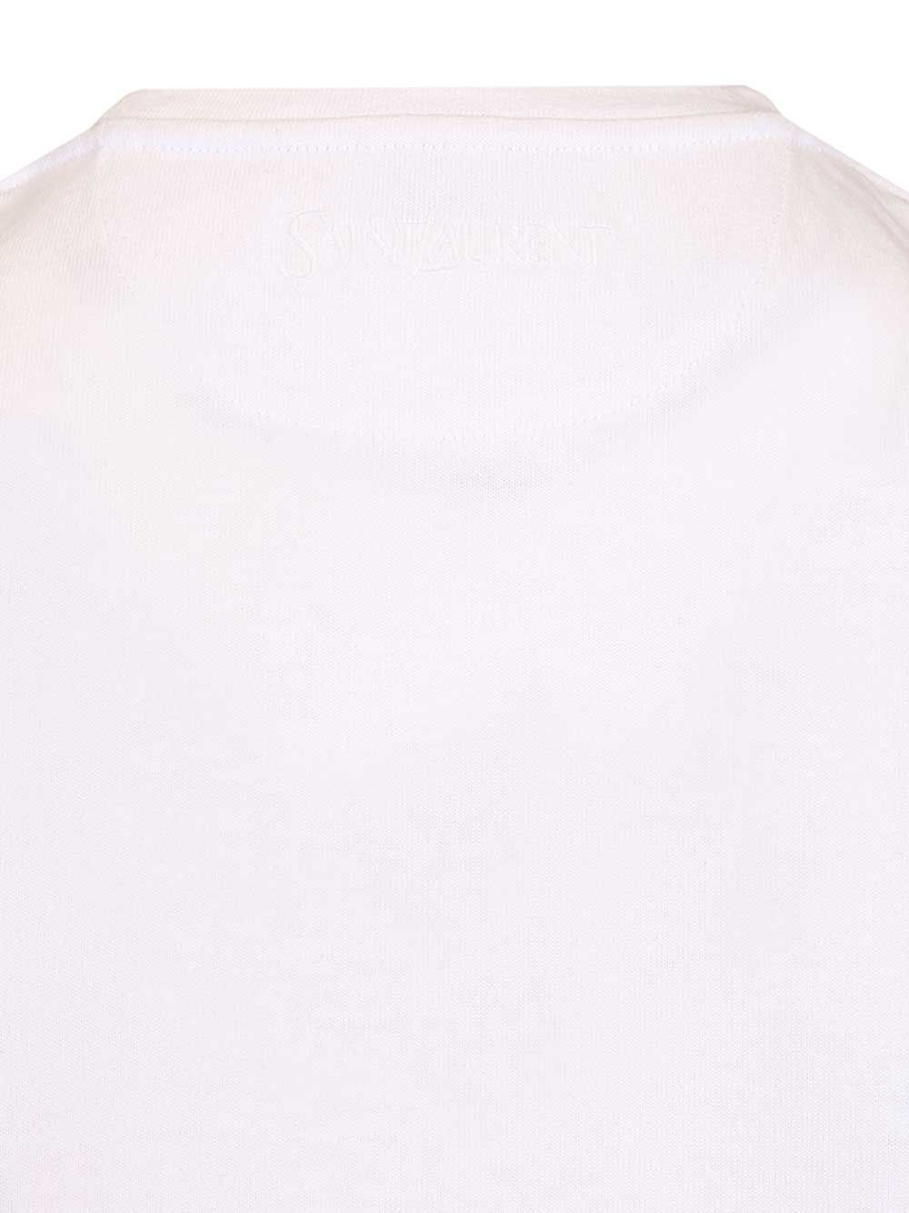 Saint Laurent Crew Neck T-Shirt - Bianco | 562ced32efc7d41988e6ffe5fa8e31b247148e11