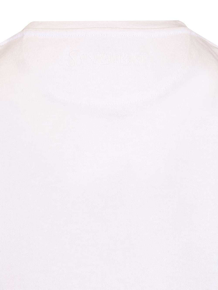 Saint Laurent Crew Neck T-Shirt - Bianco | 562ced32efc7d41988e6ffe5fa8e31b247148e11