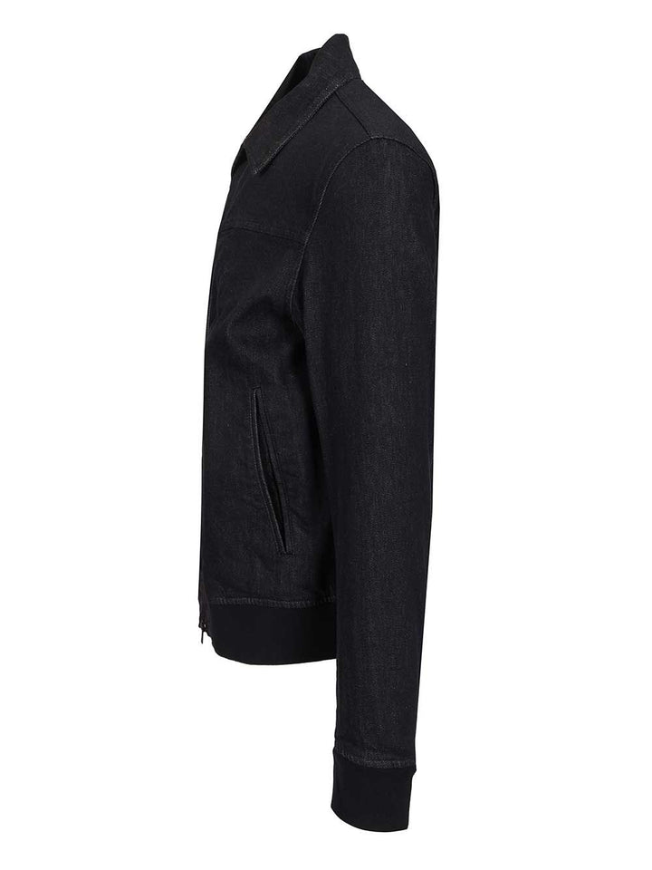Herno Denim Bomber Jacket Giacche - Blu | d154f121d625df6114986513f2100d152a46e881
