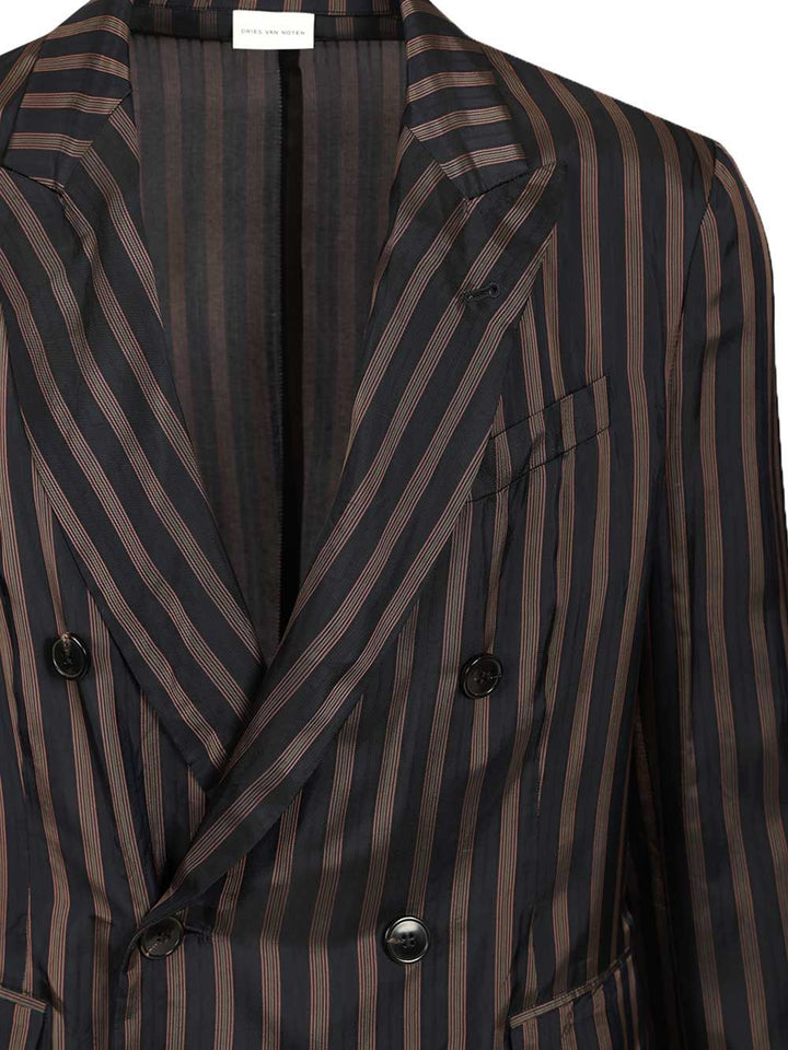 Dries Van Noten Unstructured Cupro Blazer Coats - Blu | bb4841e4c7a31f006e576cfbf60e68d2cee8eb08