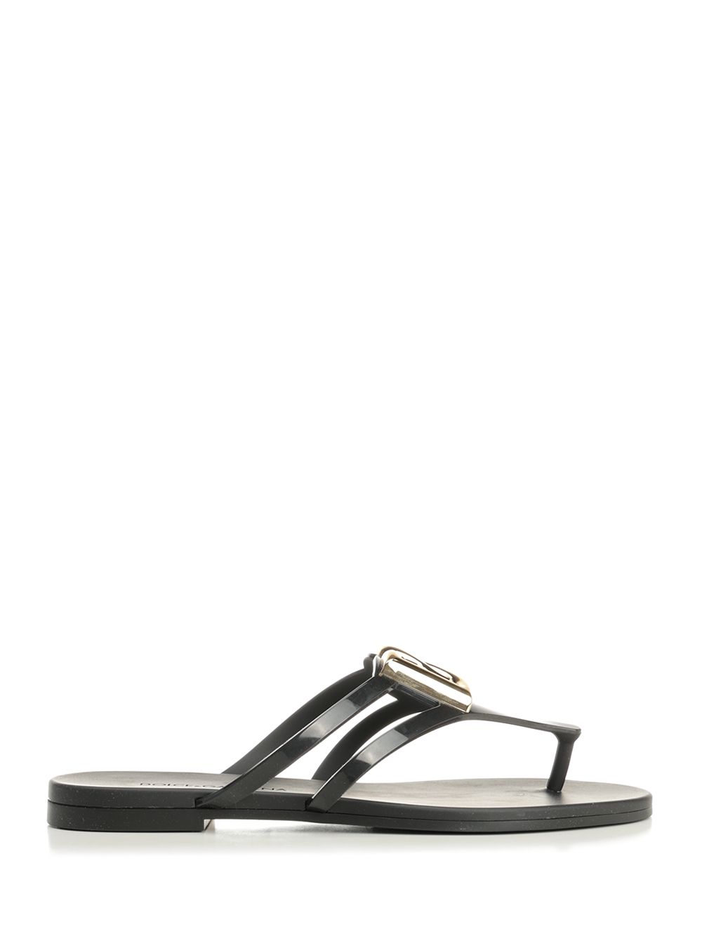 Dolce & Gabbana Rubber Flip-Flops Sandali - Nero | a7c3a6d12b9ad1d05097b39aa89a27357a202e26