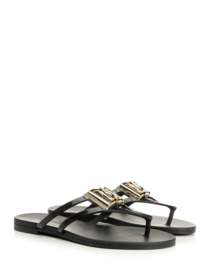 Dolce & Gabbana Rubber Flip-Flops Sandali - Nero | f3caec90e08efbb3667cf1218bdee9b03e24086c