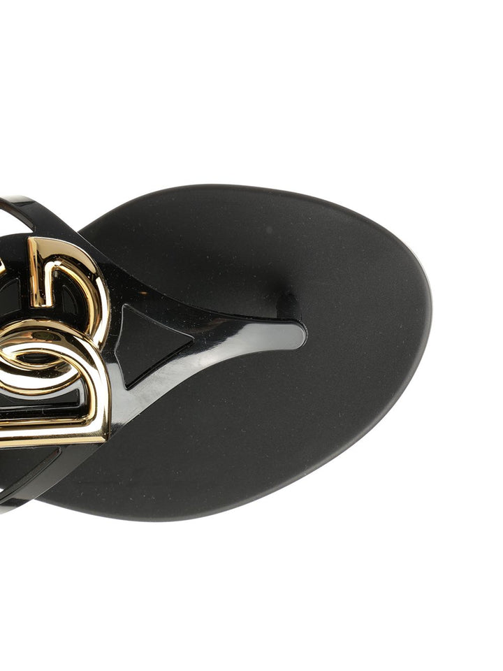 Dolce & Gabbana Rubber Flip-Flops Sandali - Nero | 9910572e9d5a3a8341cae27ba7f57d3b42e58693