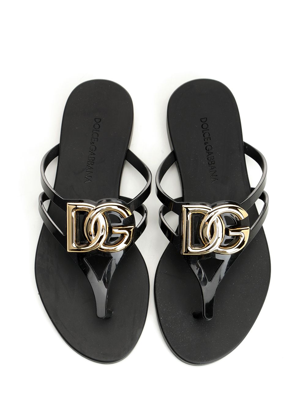 Dolce & Gabbana Rubber Flip-Flops Sandali - Nero | a8cdc8c15ac4f4d759db4ab6076d955ccde69f02