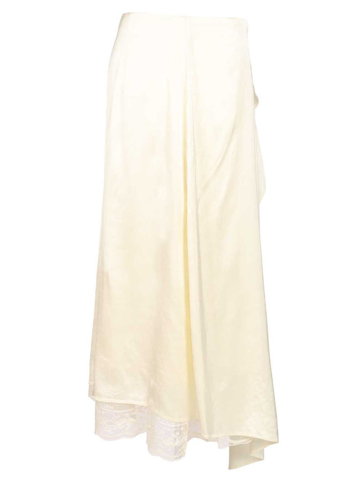 Acne Studios Satin Skirt Gonne - Beige | d3e4341e28335823c8fc684d37bf53ead05231fb