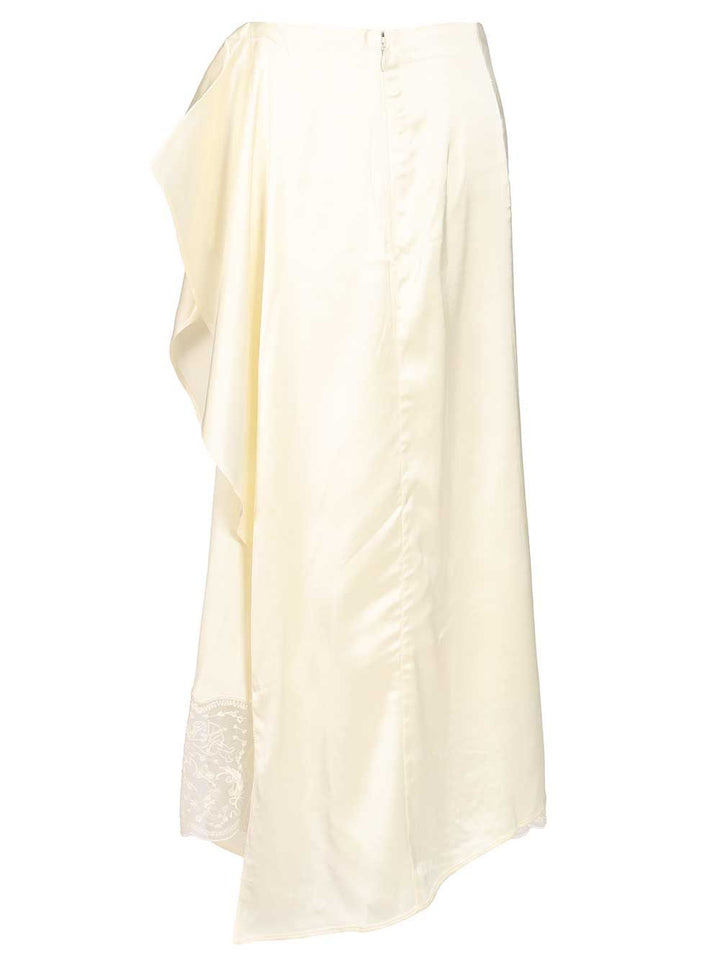 Acne Studios Satin Skirt Gonne - Beige | 33658ab69e90a9bc0ba7b6a8e510647ae50f50ed